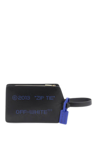 Off-white zip-tie clutch OWNS026F23LEA001 BLACK NO COLOR