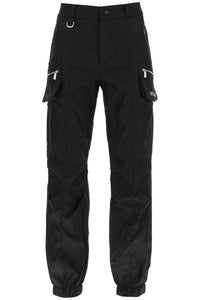 Off-white cargo pants in nylon twill OWVG071F23FAB001 BLACK WHITE