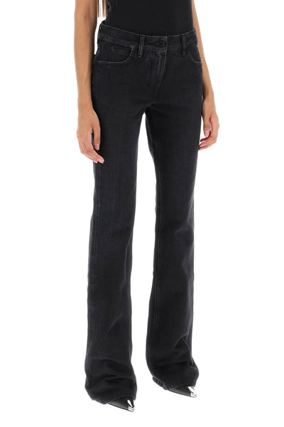 Off-white bootcut fit jeans OWYA061F23DEN002 BLACK NO COLOR
