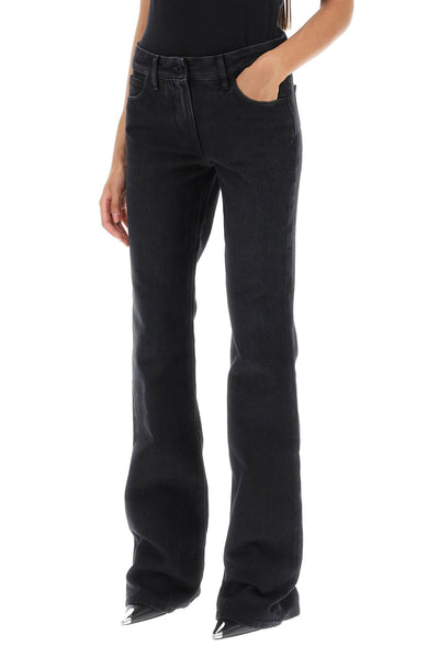 Off-white bootcut fit jeans OWYA061F23DEN002 BLACK NO COLOR