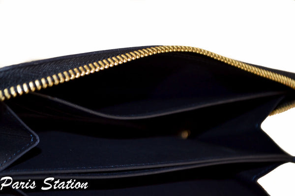 Limited Edition Louis Vuitton Teal & Beige Vernis Leopard Zippy Wallet