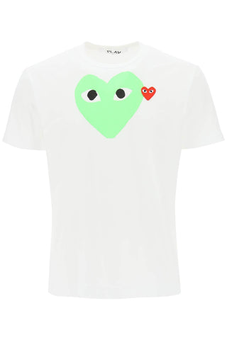 Comme des garcons play heart print t-shirt AX T106 051 GREEN