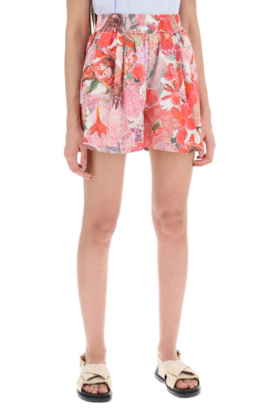 Marni floral print shorts PAMA0387A0UTC377 PINK CLEMATIS