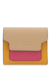 Marni bi-fold wallet with flap PFMO0052U8LV520 POMPEII LIGHT ORCHID PUMPKIN