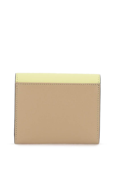 Marni bi-fold wallet with flap PFMO0052U8LV520 VANILLA OLIVE SOFT BEIGE