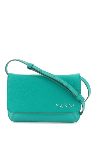 Marni flap trunk shoulder bag with PHMI0023U0P6533 SEA GREEN