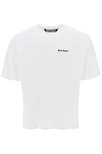 棕櫚天使隊標誌刺繡平紋針織 T 卹 PMAA089F23JER001 白色 黑色
