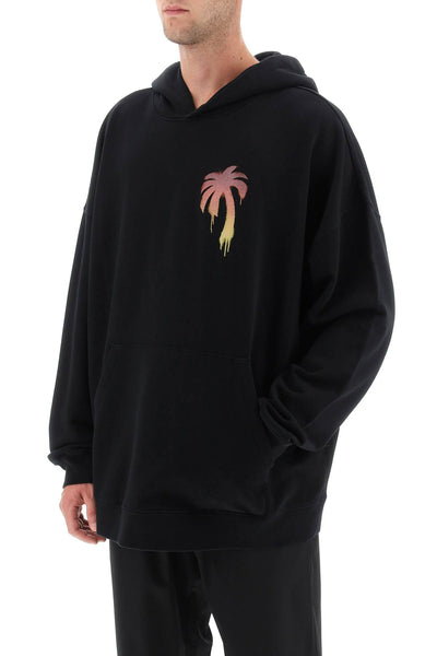 Palm angels i love pa oversized hoodie PMBB126F23FLE002 BLACK RED