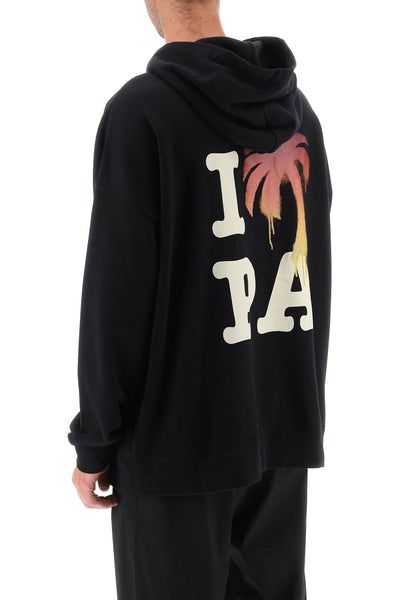 Palm angels i love pa oversized hoodie PMBB126F23FLE002 BLACK RED