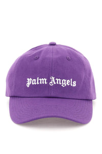 Palm angels logo baseball cap PMLB003C99FAB001 PURPLE WHITE