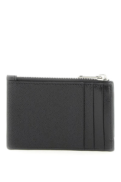 Palm angels leather cardholder with logo PMND007F22LEA002 BLACK WHITE