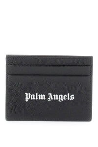 Palm angels logo cardholder PMND008S23LEA003 BLACK WHITE