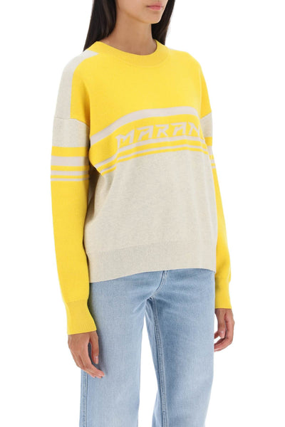 Isabel marant etoile 'callie' jacquard logo sweater PU0161FA A3L63E SUNSHINE