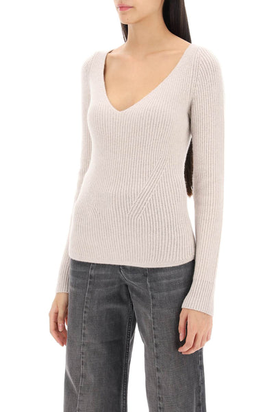 Isabel marant bricelia merino wool and cashmere sweater PU0238FA A1L45I BEIGE