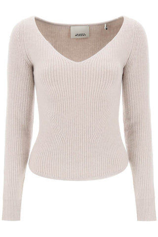 Isabel marant bricelia merino wool and cashmere sweater PU0238FA A1L45I BEIGE