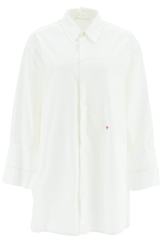 棕櫚天使喇叭袖襯衫洋裝 PWDG005S23FAB001 白色 黑色