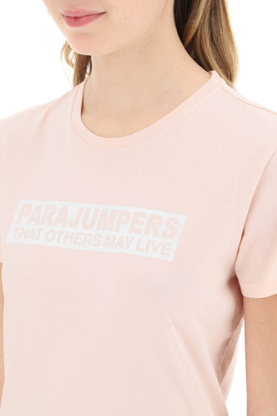 Parajumpers 'box' 修身棉質 T 卹 PWTEEGT32 肥皂粉色