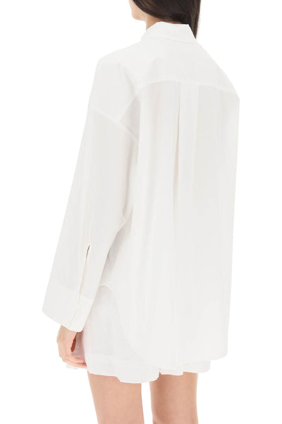 By malene birger derris boxy fit shirt in organic cotton Q70321026Z PURE WHITE