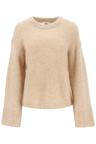By malene birger 'cierra' sweater in wool and mohair Q71340020Z TWILL BEIGE
