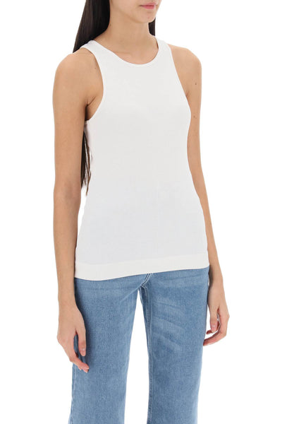 By malene birger amani ribbed tank top Q71679002Z SOFT WHITE