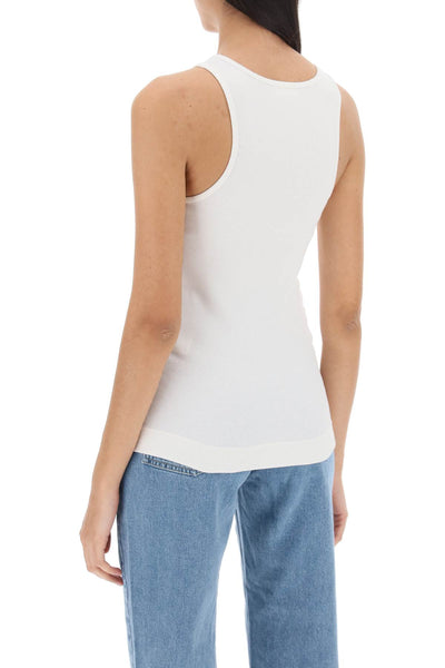 By malene birger amani ribbed tank top Q71679002Z SOFT WHITE