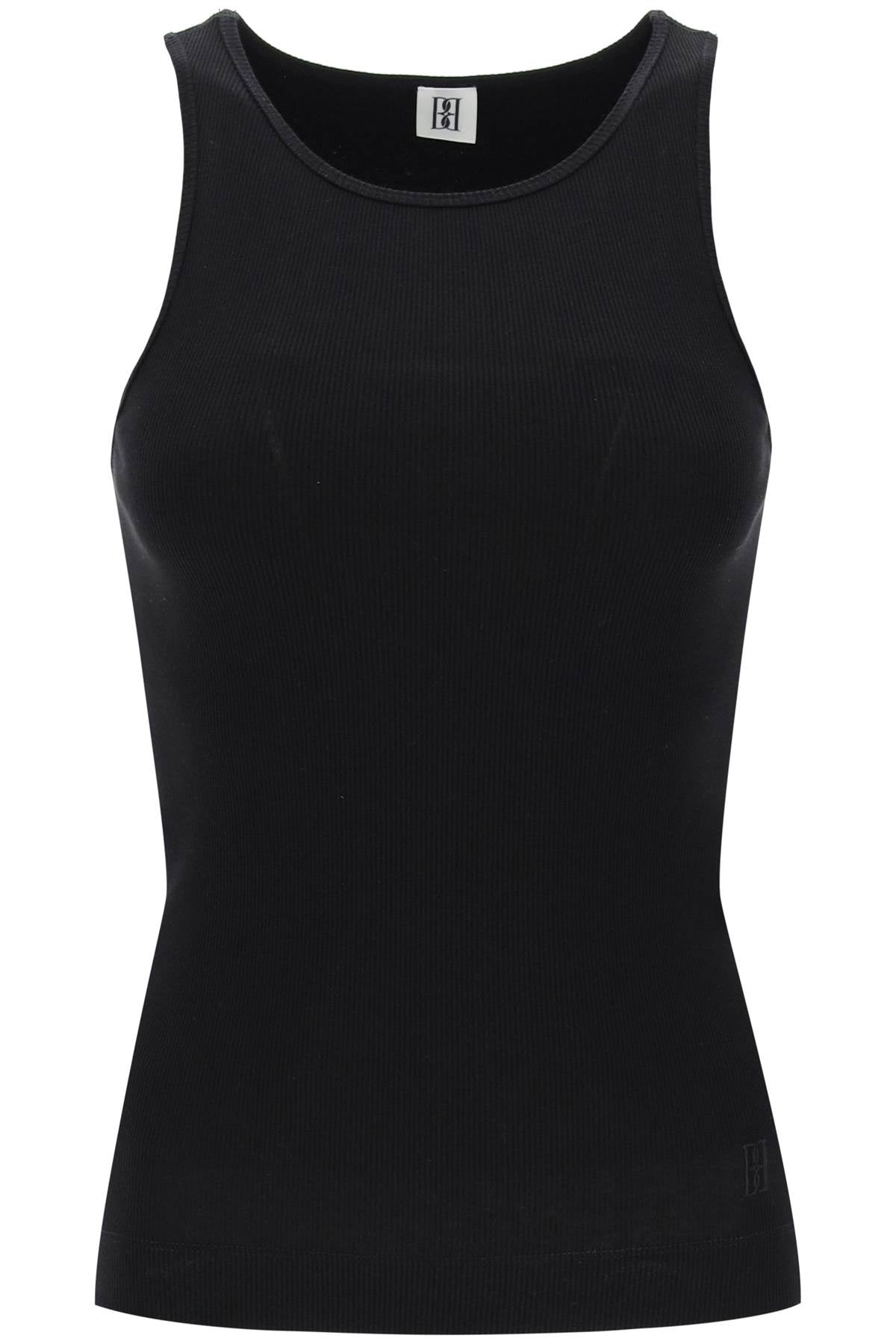 By malene birger amani ribbed tank top Q71679008Z BLACK