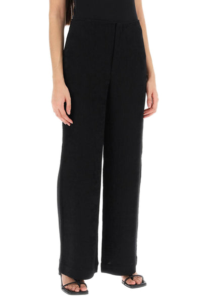 By malene birger marchei wide leg pants Q72071003 BLACK