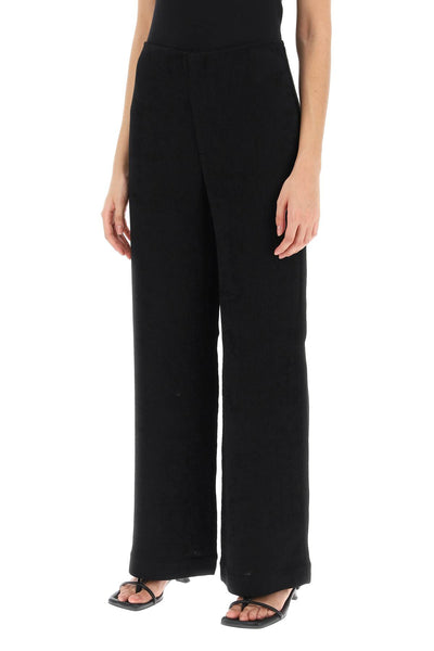 By malene birger marchei wide leg pants Q72071003 BLACK