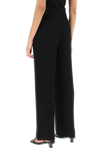 By malene birger marchei wide leg pants Q72071003 BLACK