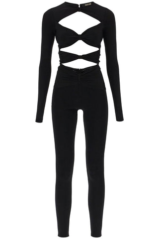 Roberto cavalli long-sleeved jumpsuit with cut-outs QWM151MG011 BLACK