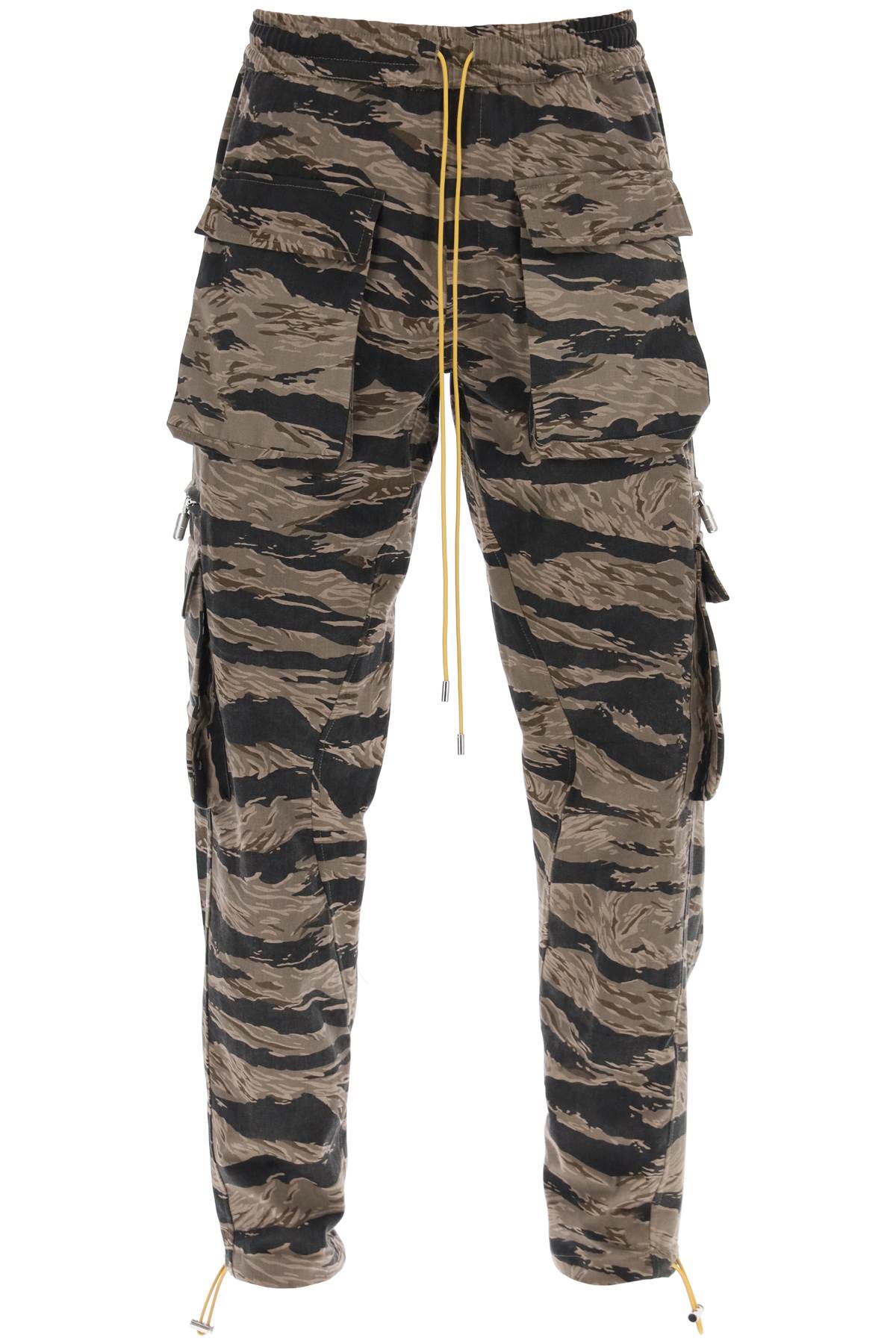 Rhude cargo pants with 'tiger camo' motif all-over RHSS23PA97012355 CAMO BROWN