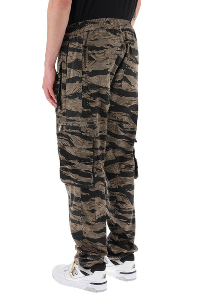 Rhude cargo pants with 'tiger camo' motif all-over RHSS23PA97012355 CAMO BROWN
