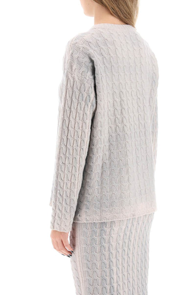 Paloma wool ainhoa cable knit sweater RJ2111 GRIS MEDIO