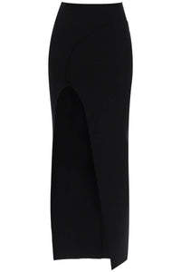 Rick owens 'theresa' long skirt with slit RP02C1696 KST BLACK