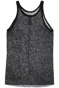 Rick owens "knitted tank top with perforated RR01D3662 KMP BLACK