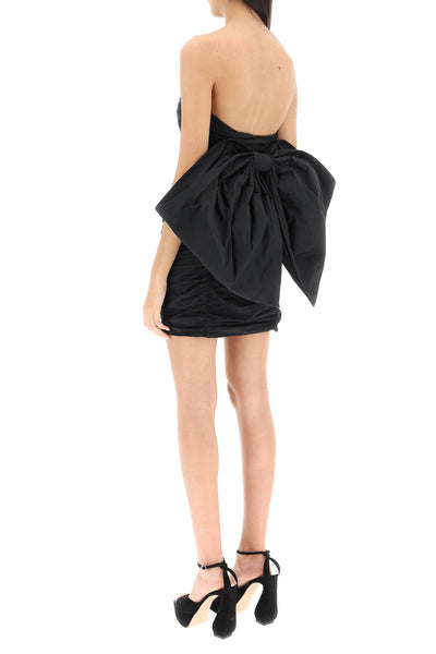 Rotate 'catalina' mini dress with maxi bow RT2494 BLACK