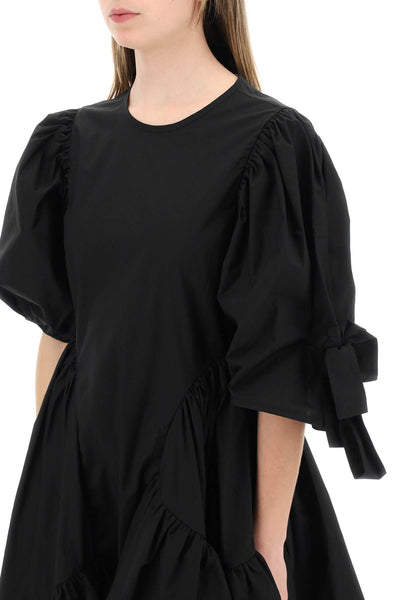 Cecilie bahnsen 'danita' poplin cotton dress RTW10020 BLACK