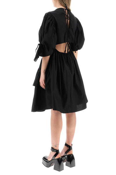 Cecilie bahnsen 'danita' poplin cotton dress RTW10020 BLACK