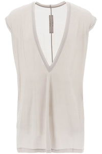 Rick owens dylan's top in cupro jersey RU01D3157 HBZ PEARL