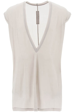 Rick owens dylan's top in cupro jersey RU01D3157 HBZ PEARL