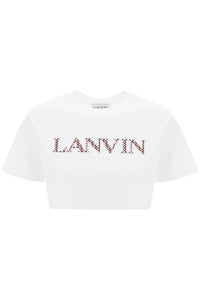 Lanvin curb logo cropped t-shirt RWTS0012J207P24 OPTIC WHITE