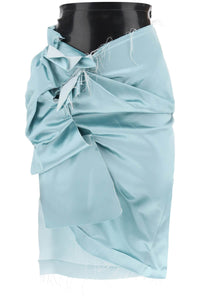 Maison margiela decortique skirt with built-in briefs in latex S29ME0004 S44074 TEAL