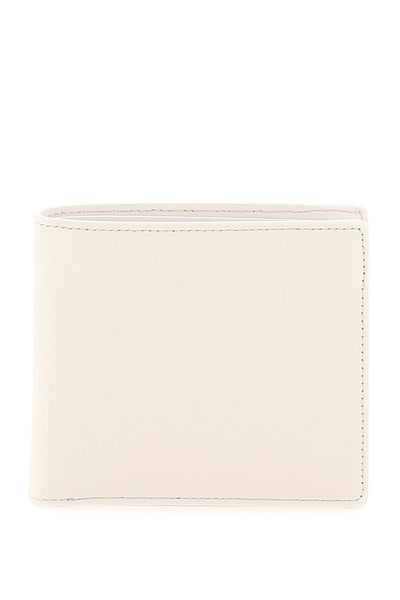 Maison margiela grained leather bi-fold wallet S35UI0435 P4745 WHITE
