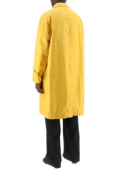 Maison margiela 做舊效果塗層棉風衣 S50AH0130 S48398 黃色