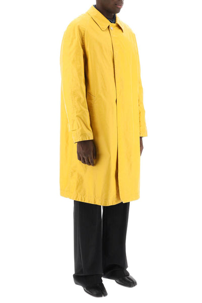 Maison margiela trench coat in worn-out effect coated cotton S50AH0130 S48398 YELLOW