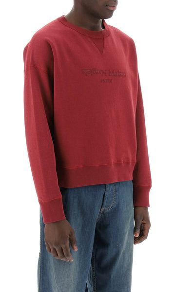 Maison margiela "reverse logo sweatshirt with S50GU0215 S25570 BORDEAUX