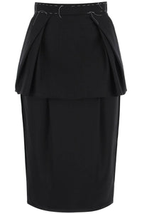 Maison margiela 絲質與 Cordura 半成品半身裙 S51ME0021 S78413 黑色