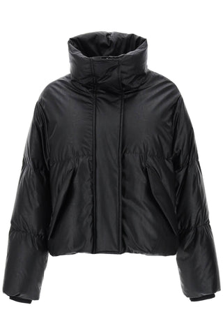 Mm6 maison margiela 人造皮革羽絨夾克，背面標誌刺繡 S52AM0280 S53057 黑色