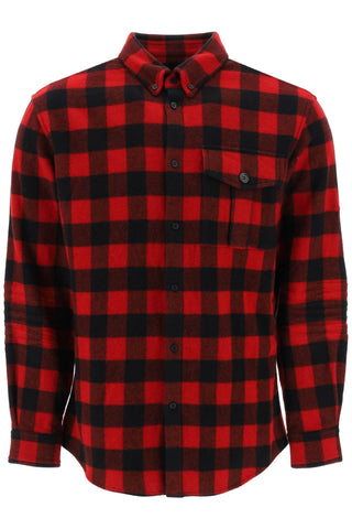 Dsquared2 shirt with check motif and back logo S71DM0655 S78301 RED BLACK