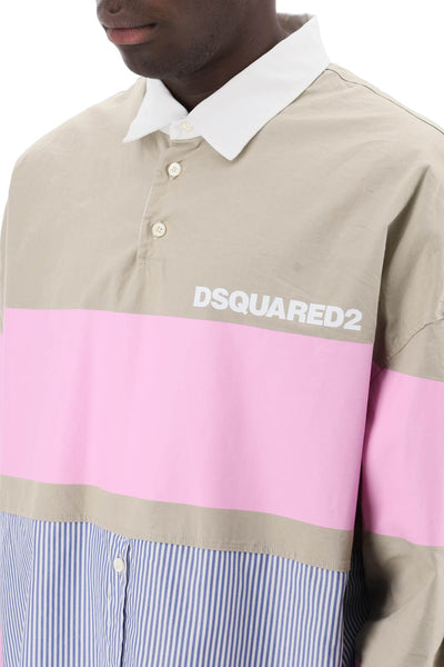 Dsquared2 oversized hybrid shirt S71DM0688 S35175 STONE